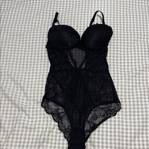 SHEIN Black Lace Bodysuit